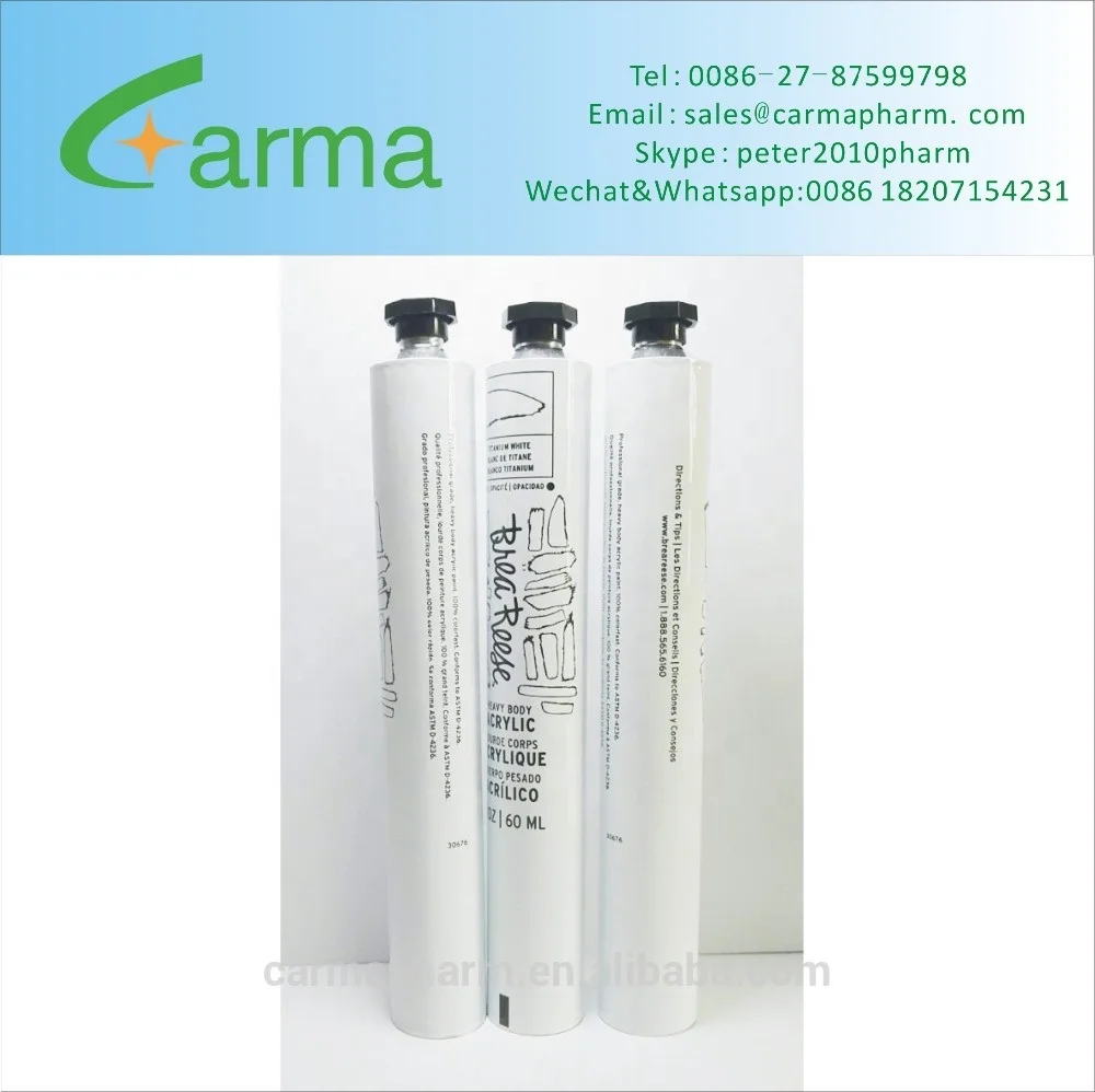 Customized Design Collpasible Aluminium Empty Paint Tubes