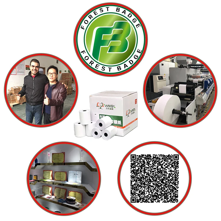 Thermal Reel Paper Roll Ream Factory Direct Wholesale Prices China 80X80 Mm 70gsm Single White Cash Register Paper OEM & ODM