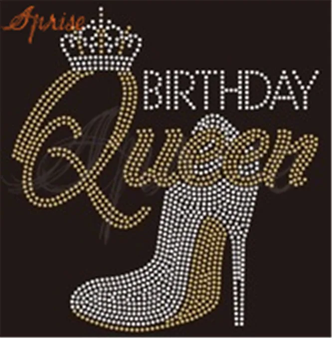 birthday queen Rhinestone Heat Transfers For Tshirt