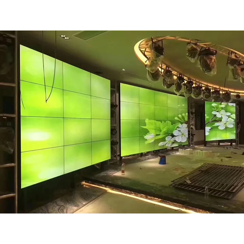 Multi-screen 55inch 3.5mm tv 2*2 3*3 DID panel floor standing lcd video wall