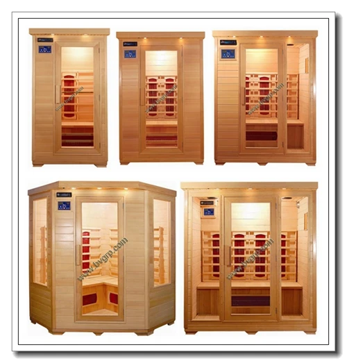 
New Product Decoration Four Person Wooden Outdoor Far Infrared Sauna Room 