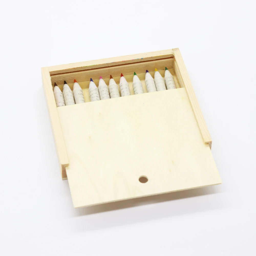 Hot sale environmental color pencil set in wooden box promotional gifts
