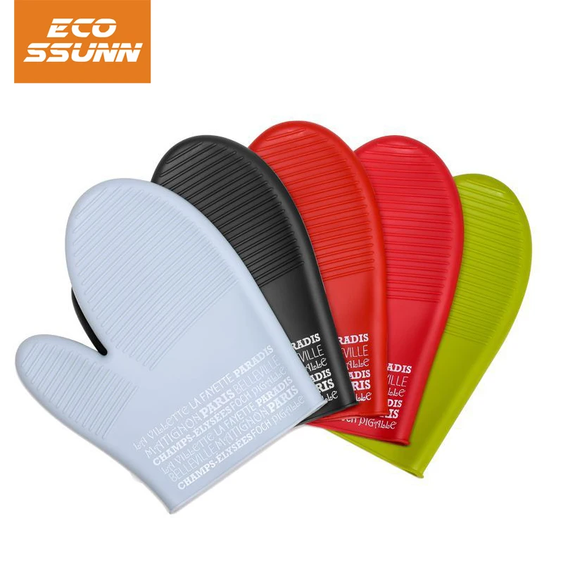 professional heat resistant bbq microwave silicone kitchen rubber cooking hand Barbecue oven gloves