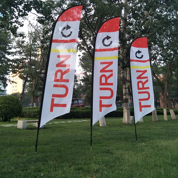 Weihai wzудочки, ветровой флаг с винтовыми шипами для пляжной рекламы