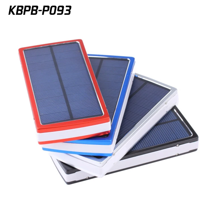 Metal 20000mAh Solar Charger LED Flashlight for Outdoor Travel Camping Emergency