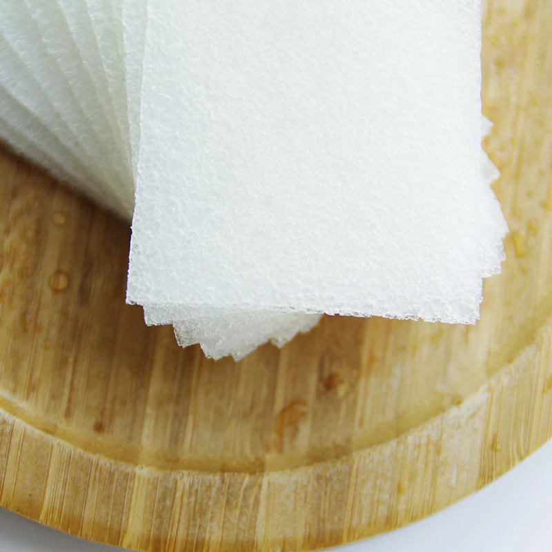 Square shape white natural konjac pure facial wipes