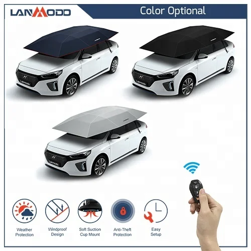 
Patent holder Lanmodo Silver Semi-Auto Car Sunshade for SUV Mobile Advertising Car Sun Shade 
