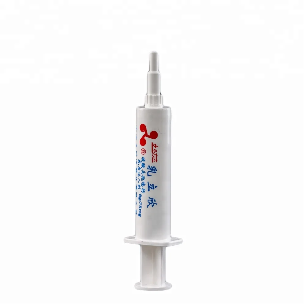 long tip 10ml plastic medical ointment syringe sample free injector with cap for packaging injection cow masititis medicine