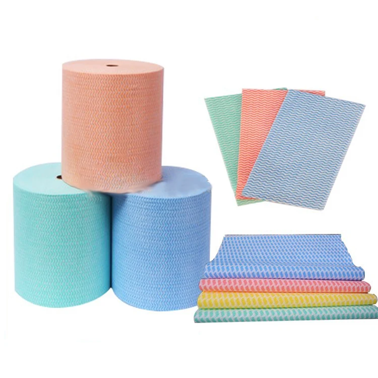 spunlace colorful wavyline mesh nonwoven fabric