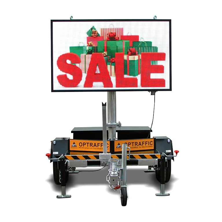 19A OPTRAFFIC Mobile LED Advertising Display Signs Trailer