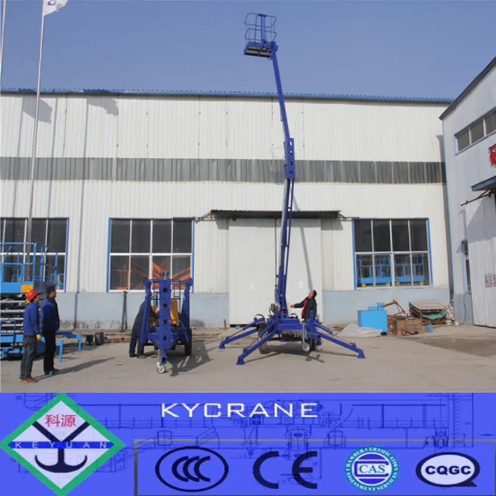 
14m hydraulic towable boom lift trailer mounted used for cherry picker 