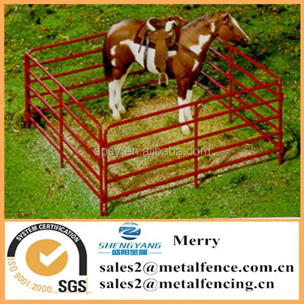 low cost metal pipe fence for livestock paddock used rails fence panel