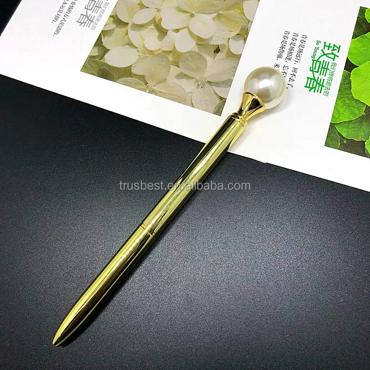 2018 logo ballpoint pen Carat pear pen for lady wedding Rose gold