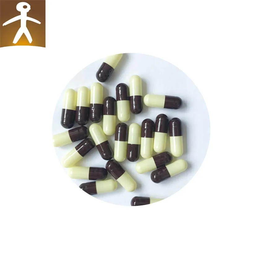 light yellow white grey HPMC vegetarian enteric coated empty printing capsule