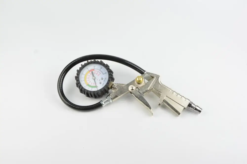 
220PSI Tire Pressure Inflator Gauge With Flexible Hose cheap pressure gauge 