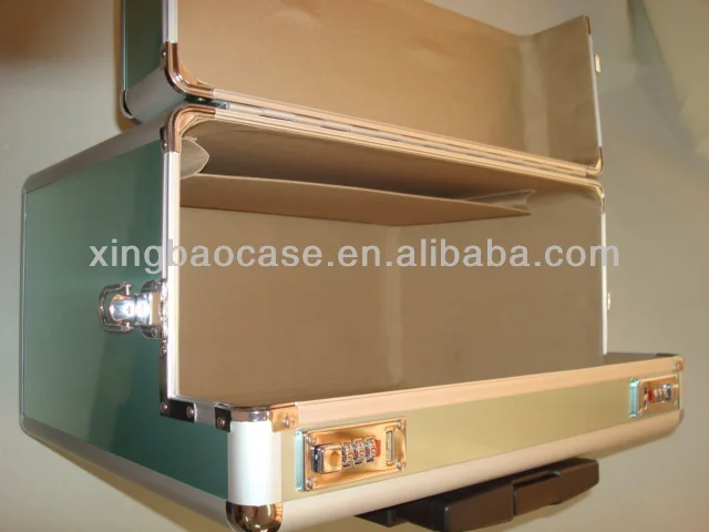 Aluminum case luggage elstree,cases luggage with Nylon and Bag inner,leather pilot trolley case