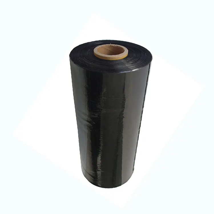 
Black machine use pe stretch shrink wrap film 20mic 450mm width pallet wrap packaging film 
