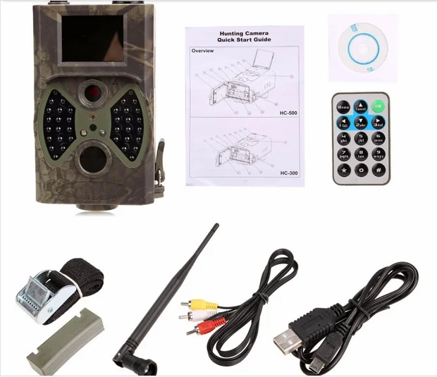 Cheapest 2G MMS GSM  hunting Trail camera 1080p 12mp 940nm black IR LED HC-300M