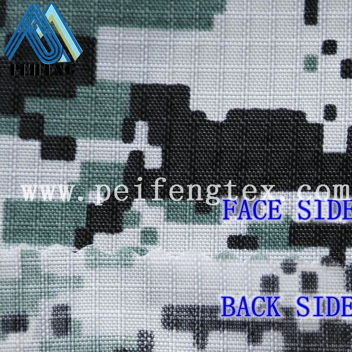 210D 100% nylon oxford ripstop custom design printed military uniform fabric