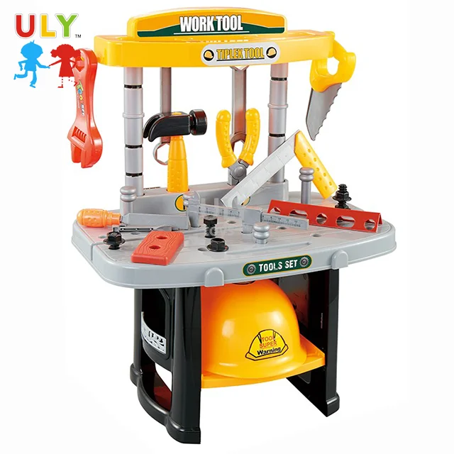 Wholesaler children tool set for kids pretend play toys for kids table set toy with safe head