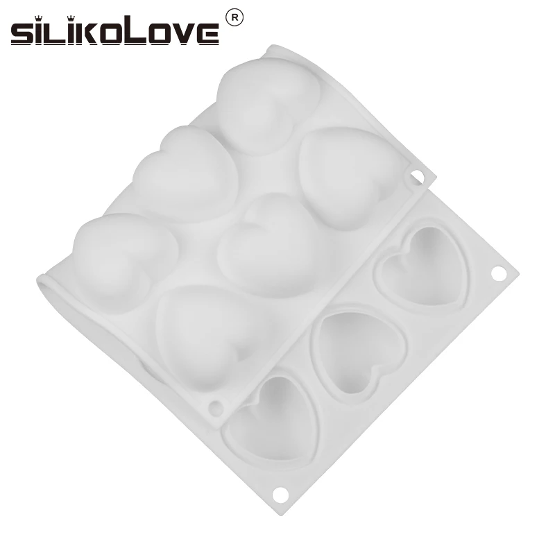 100% Factory Directly 15 Cavity Silicone Human Heart Shape 3D Cake Molds