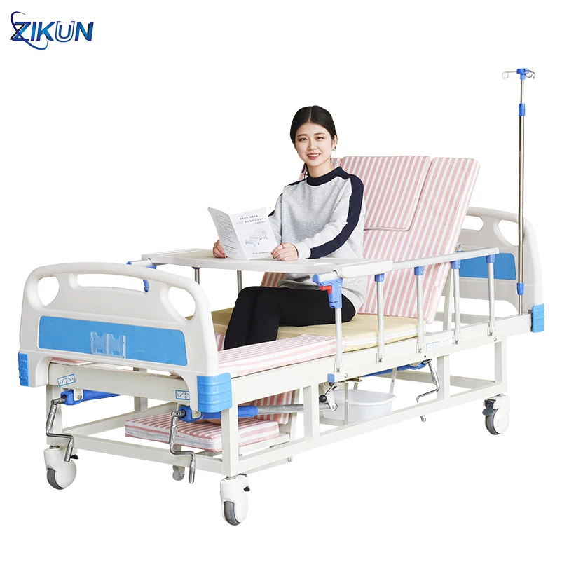 
Factory Price single crank manual hospital bed for patient 