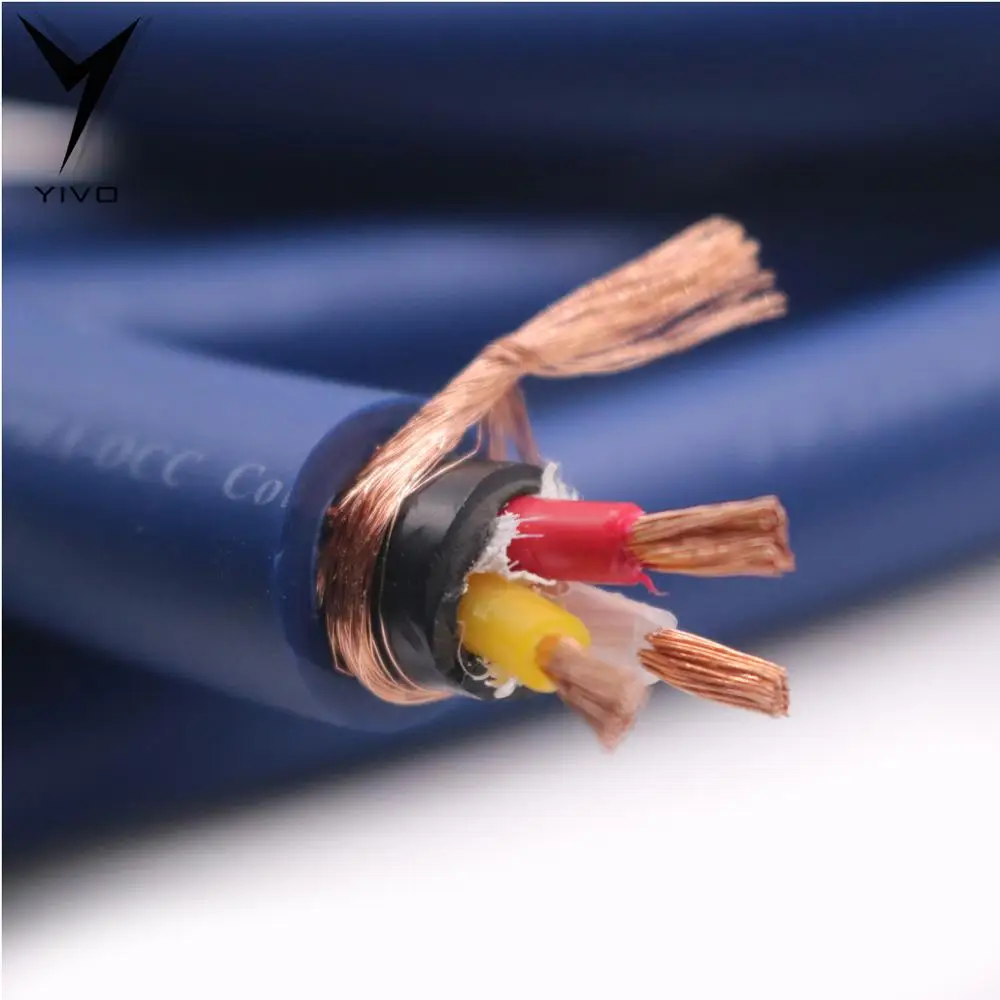 Hi-end YIVO FP-3TS20 HIFI DIY AC 3 core 15 мм 14,26 мм OFC shield OCC Чистая медь, кабель, провод