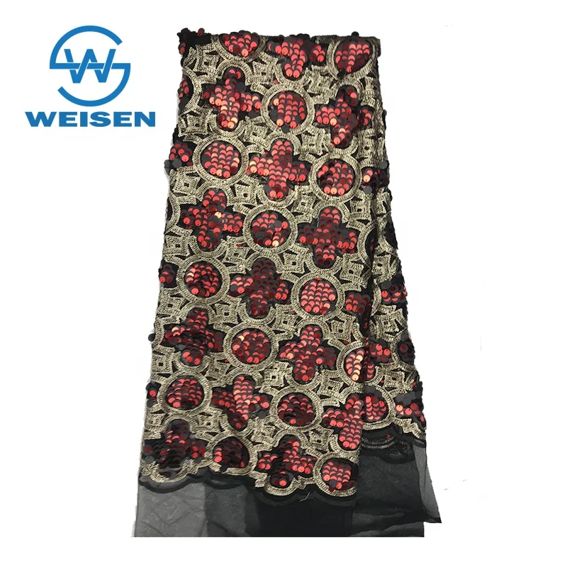 Black Dress Tulle Fabric Stretch Two Color Tone Colorful Couture Making Mesh Sequin