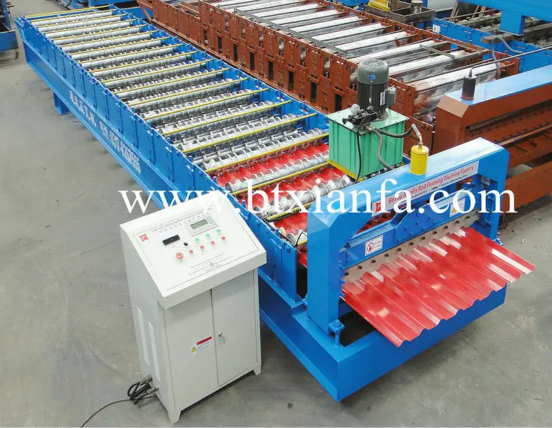 Galvanized Corrugated Color Steel Roof Tile Roll Forming Machine