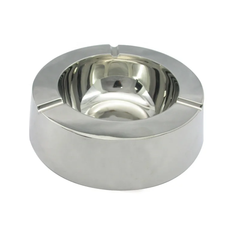 Wholesale custom fancy cool luxury printed logo beach stainless steel brass odorless car cigarette cigar metal ashtray