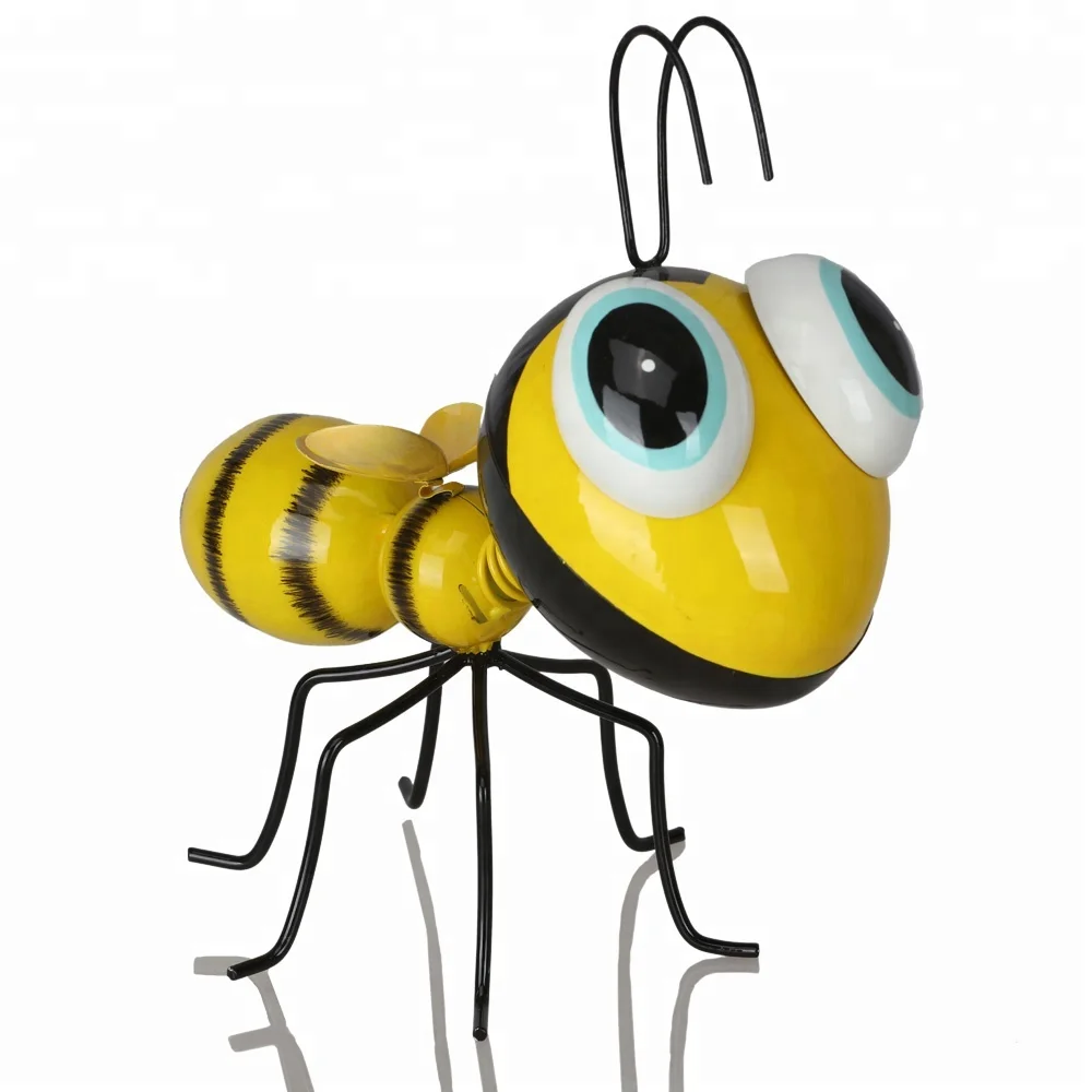 Outdoor Fun Cute Metal Honey Bee Statue For Home Decor Bedroom Living Room Garden Desktop Ornament