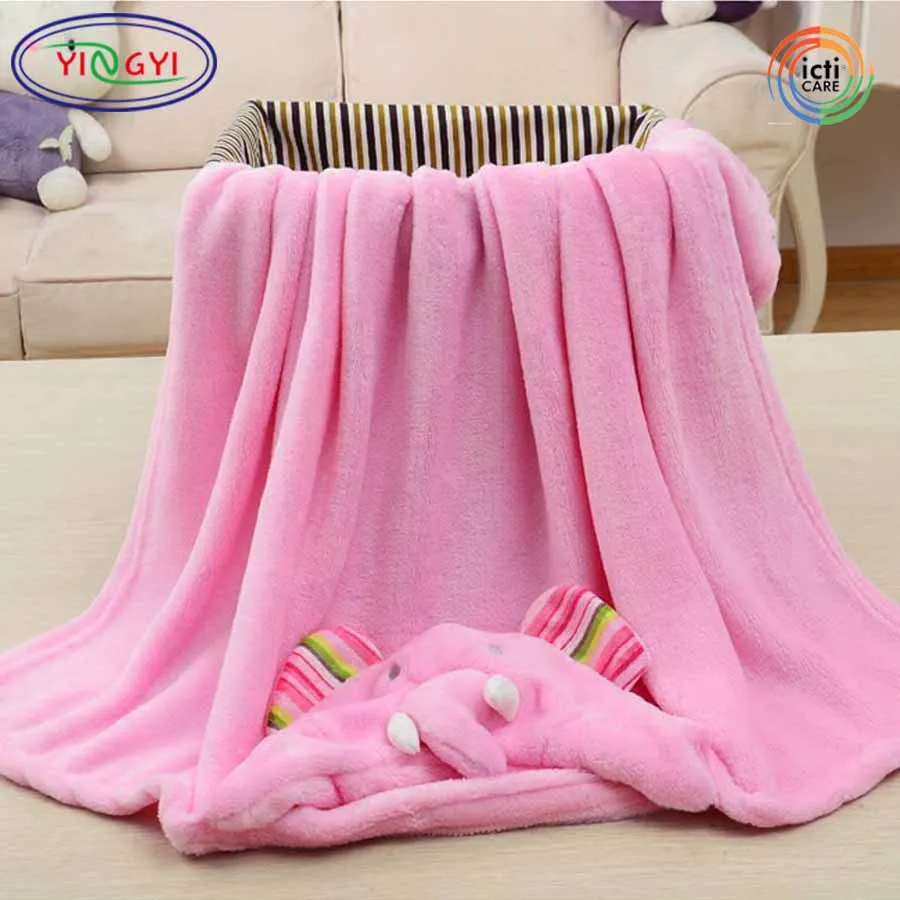 C609 Baby Blanket Animal Bath Infant Towel Hooded Bathrobe Kids Soft Cartoon Newborn Flannel Blanket