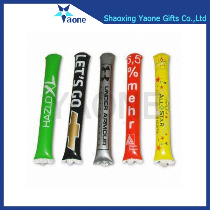 
Cheap custom promotional printed inflatable cheering sticks 