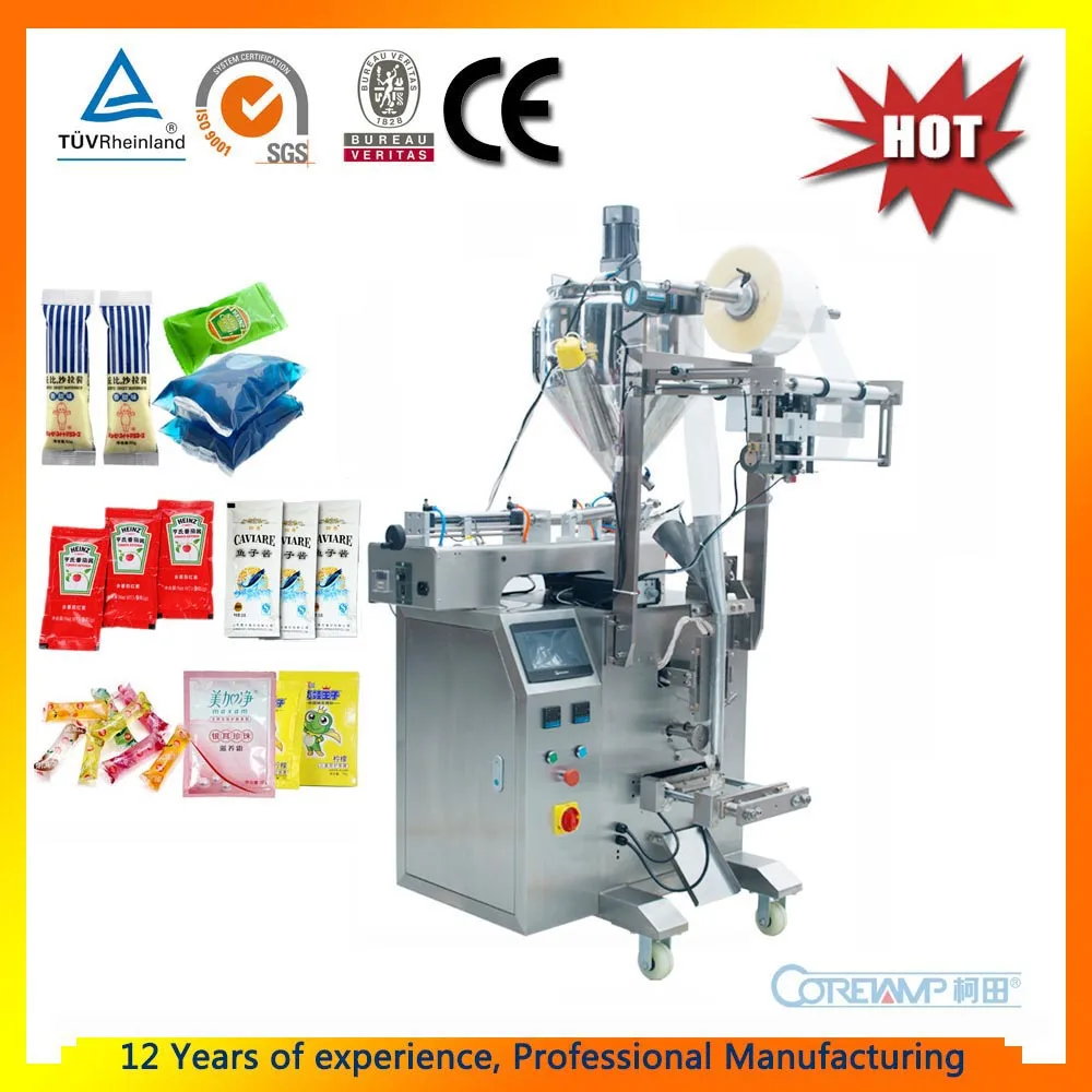 Liquid Pure Water/Tomato Paste/Ketchup/Sauce/Shampoo/Honey Sachet Filling Packing Machine
