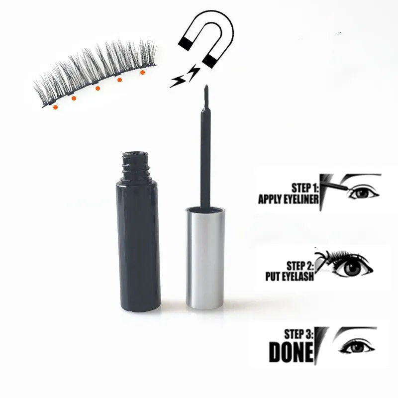 
Handmade natural long full strips magnetic lashes new design magnetic eyeliner eyelash 
