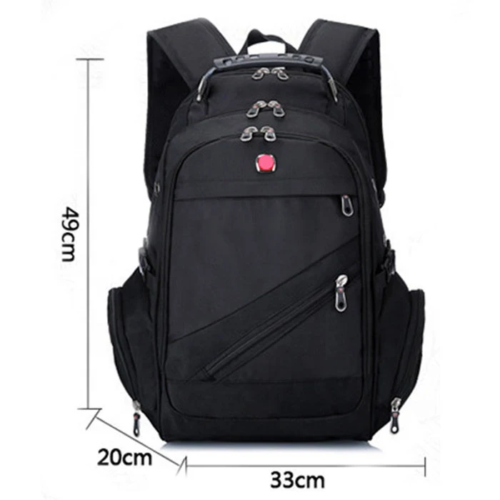 Waterproof Travel Backpack Women Rucksack Male School Bag External USB Charging Swiss Laptop Backpack