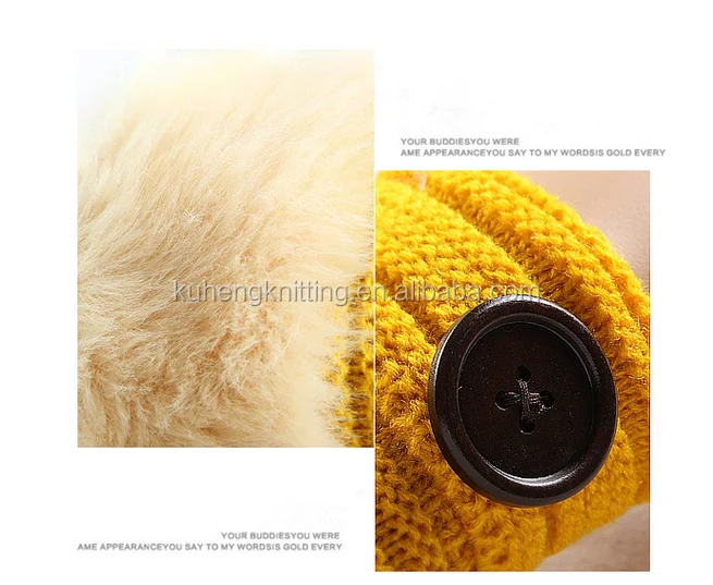 Women Winter Wool Blend Chic Knitted Fingerless Gloves Hand Warmer Turnover Cuff Thumb Hole Arm Warmers Mittens With Fake Fur