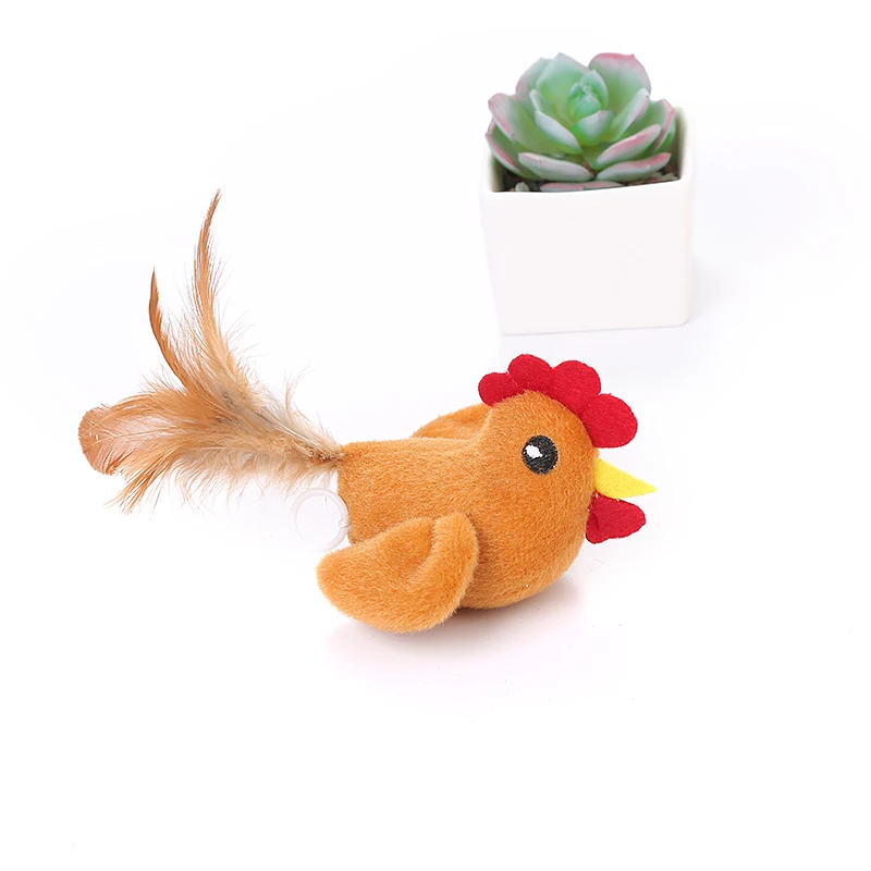 plush shocking with feather tail cat toy pet supplies wholesale in stock fast delivery