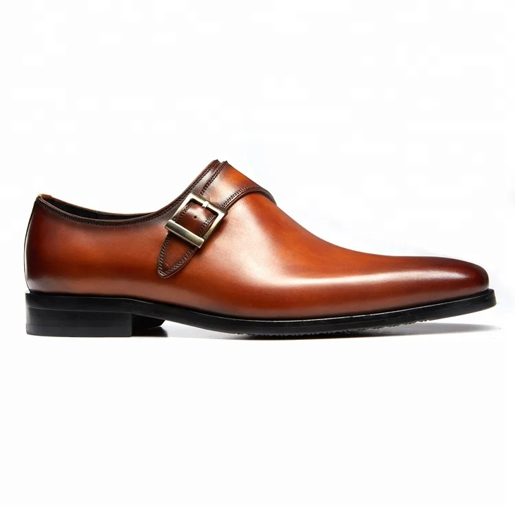 OEM official formal Oxfords nice good genuine dress shoes with monk strap business shoes men