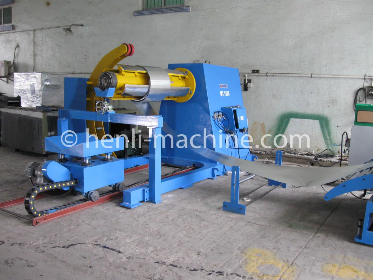 
HENLI Machinery | Automatic Unwinding Coiler Sheet Metal Strip Decoiler Uncoiler 