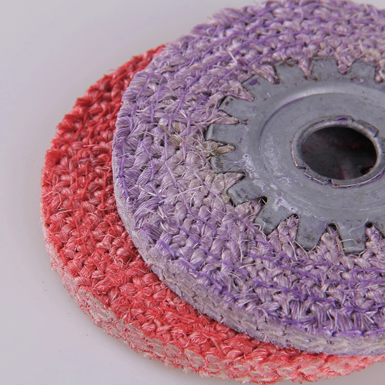 
customized size non woven oil sisal polishing wheel buffing pad 