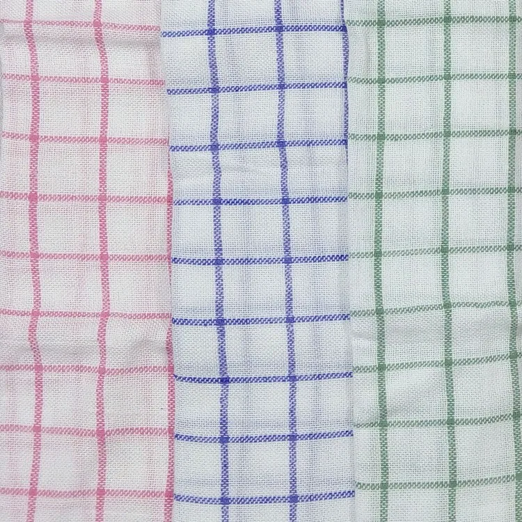 
Popular 3 Colors New Checked Pure Cotton Custom Tea Towel Printing 