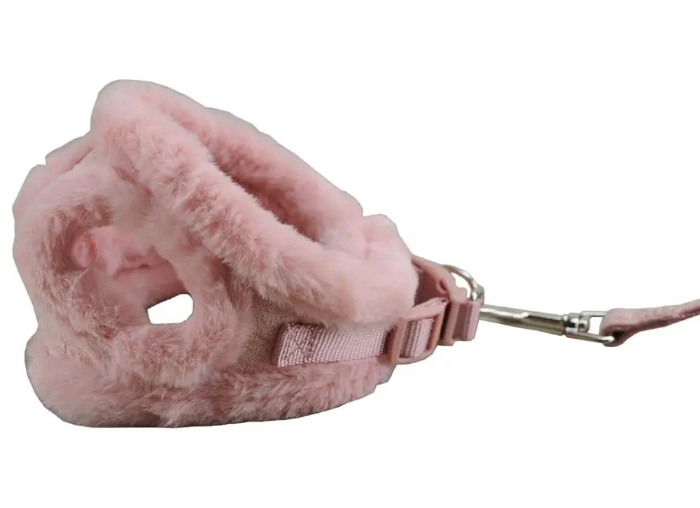Light Pink Plush Dog Harness
