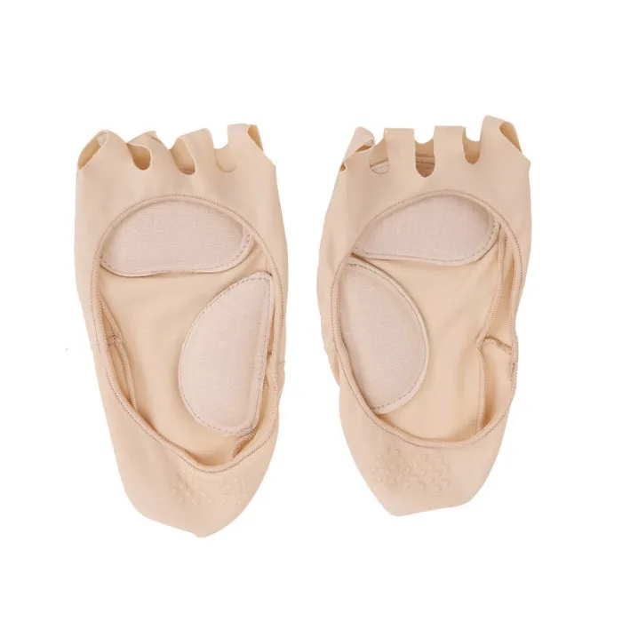 Invisible sweat absorb five toe separate with foam pad toes split diabetic toe socks