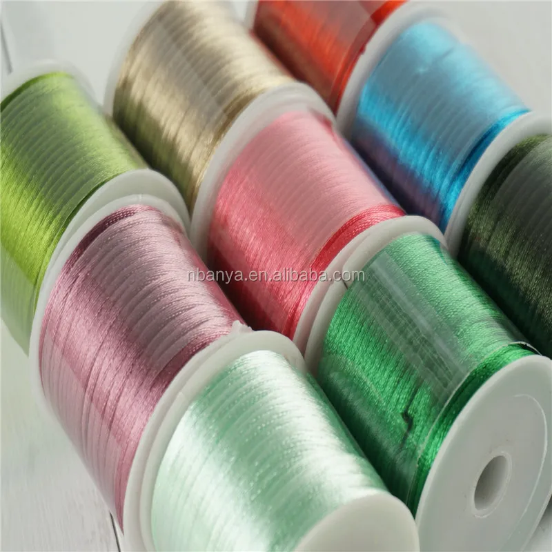 Factory Big Quantity Bobby Tiny Cord 2mm satin cord
