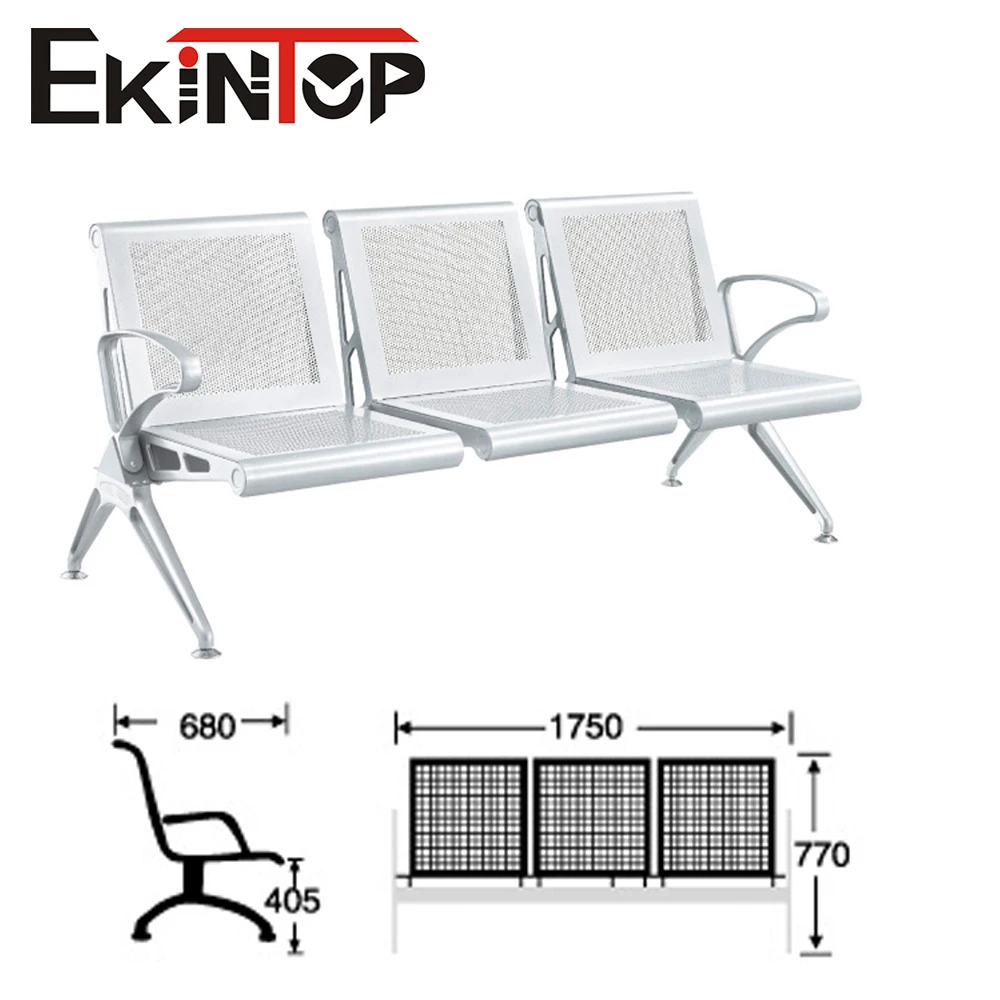 Wholesale Airport Waiting Chairs Hospital Clinic Waiting Room Stainless Steel 3-seater Waiting Bench Chairs for Office