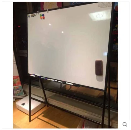 
One Sided Magnetic Mobile Whiteboard, Aluminium Frame and Stand  (60565168707)