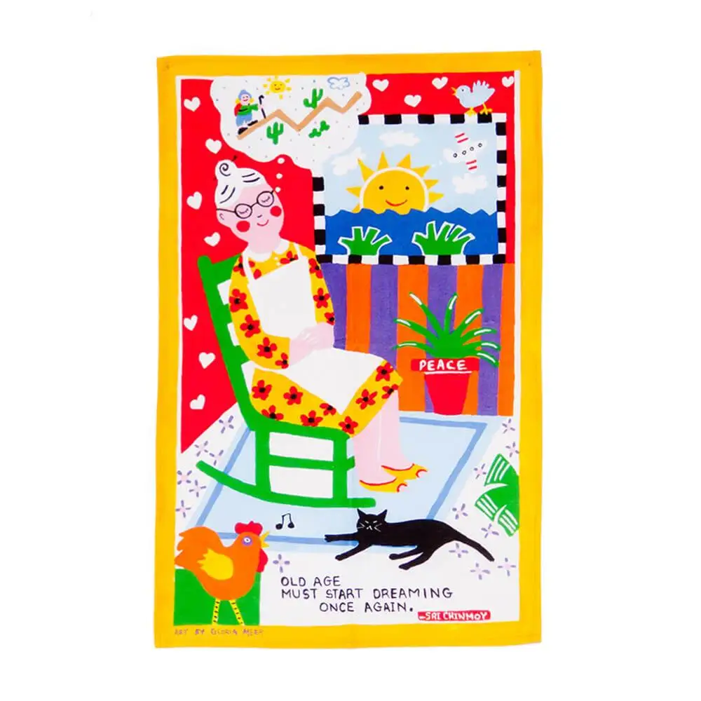 HY 100% Indian Cotton Linen Souvenir Tea Towel Wholesale