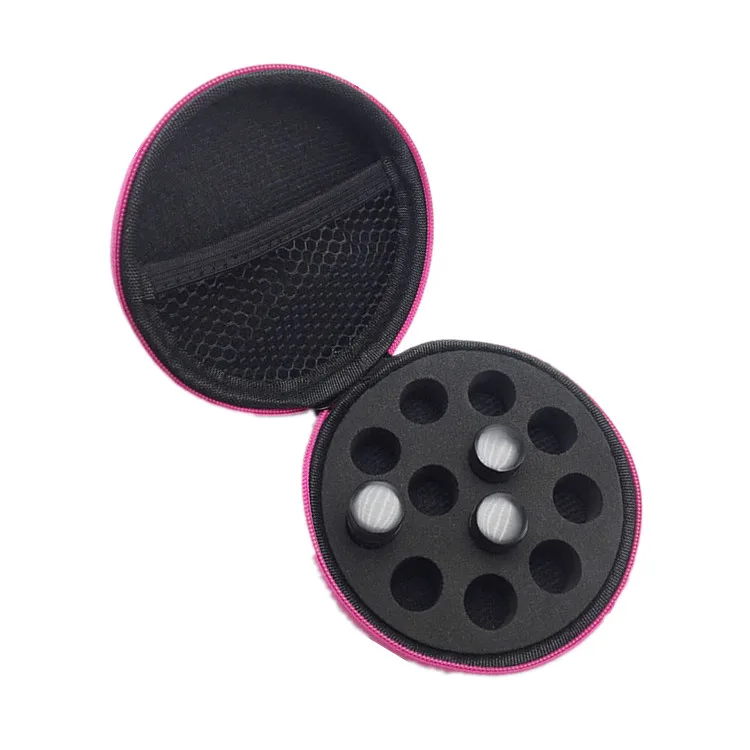 Round 1ml 2ml essential oil 12slots hard case storage 12bottles 1-2ml essential oil case