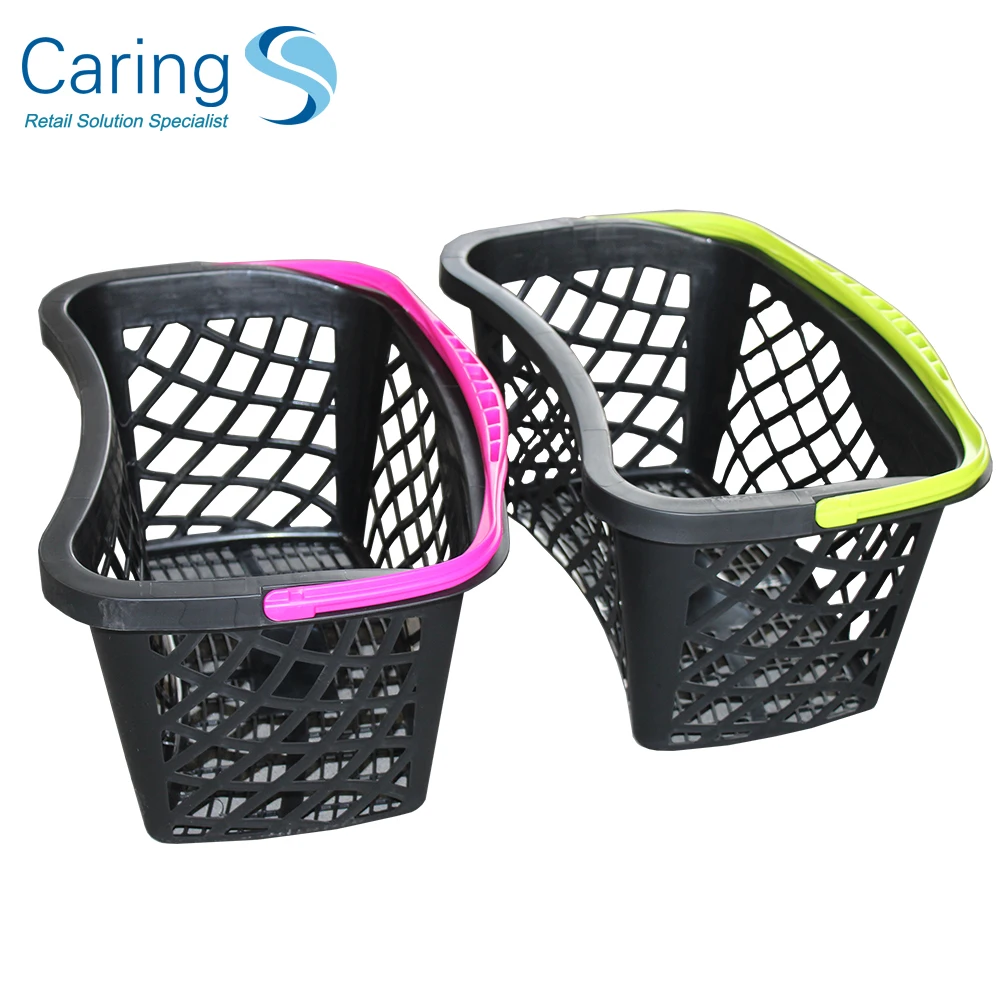 2017 new plastic hand basket shopping basket trolley